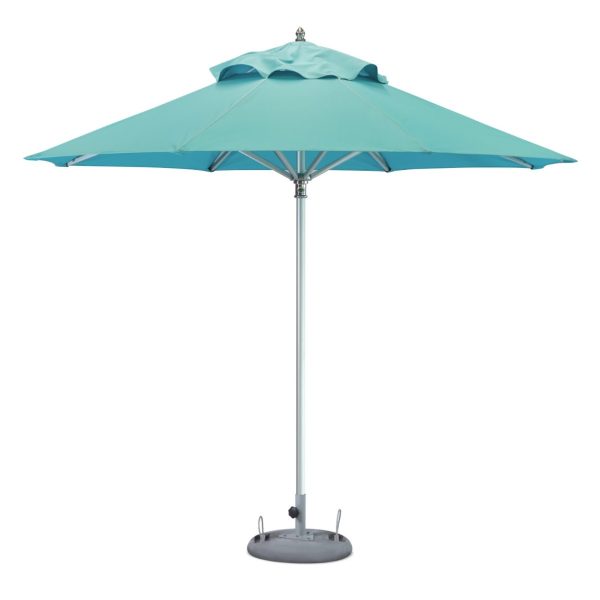 10' Aqua Polyester Round Market Patio Umbrella