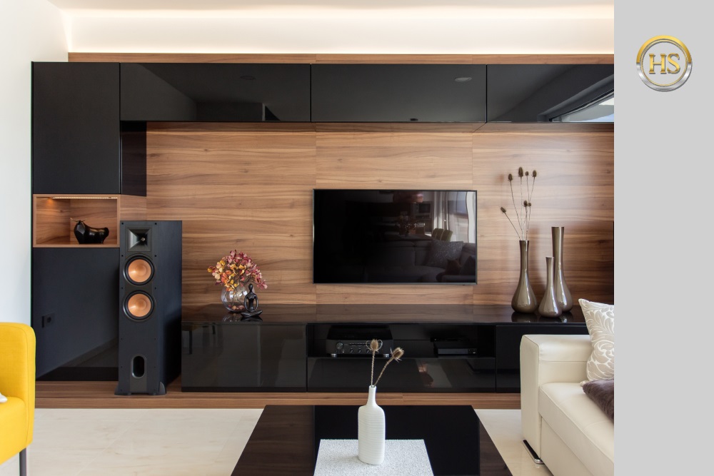 How to Make a Living Room TV Stand Out with a Modern Accent Wall Design