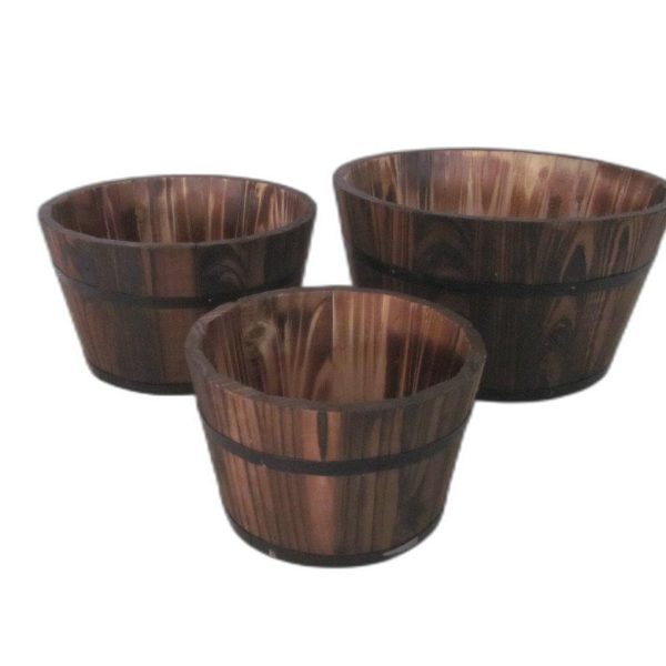 1" X 10" X 1" Brown, Wood Garden Planter - 3 Piece