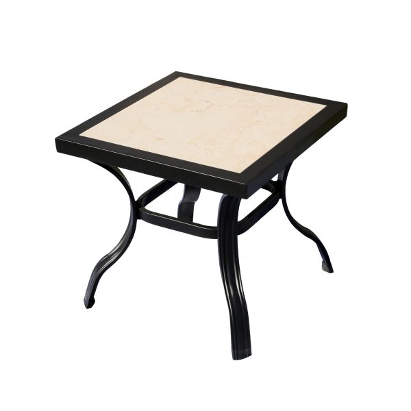21" Square Ceramic Outdoor Side Table